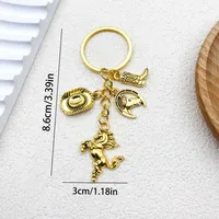 Elegant Simple Style Alloy Horse Plating Keychain sku image 1