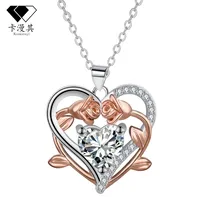 Heart Shape Simple Style Classic Style Copper Pendant Necklace Wholesale sku image 3
