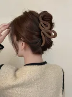 Women's Simple Style Solid Color Plastic Plating Hair Claws sku image 2