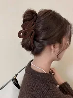 Women's Simple Style Solid Color Plastic Plating Hair Claws sku image 1