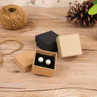 Vintage Style Solid Color Kraft Paper Jewelry Boxes main image 3