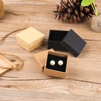 Vintage Style Solid Color Kraft Paper Jewelry Boxes main image 2