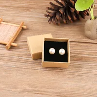 Vintage Style Solid Color Kraft Paper Jewelry Boxes main image 5