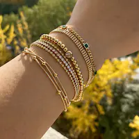 Geometric Casual Simple Style 16K Gold Plated White Gold Plated Gold Plated 304 Stainless Steel Bracelets In Bulk main image 3