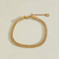 Geometric Casual Simple Style 16K Gold Plated White Gold Plated Gold Plated 304 Stainless Steel Bracelets In Bulk sku image 6