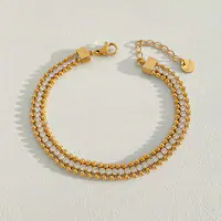 Geometric Casual Simple Style 16K Gold Plated White Gold Plated Gold Plated 304 Stainless Steel Bracelets In Bulk sku image 11