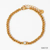 Geometric Casual Simple Style 16K Gold Plated White Gold Plated Gold Plated 304 Stainless Steel Bracelets In Bulk sku image 4