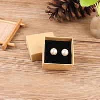 Vintage Style Solid Color Kraft Paper Jewelry Boxes sku image 1