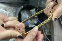 Couleur Unie Style IG De Base Plaqué Or 18K Acier Inoxydable 304 Bracelet En Masse main image 8