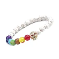 Skull Fashion No Inlaid Alloy Natural Stone Bracelets Wholesale main image 4