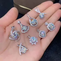 Geometric Shiny High Carbon Diamond Copper Necklace Pendant Wholesale main image 4
