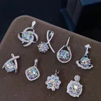 Geometric Shiny High Carbon Diamond Copper Necklace Pendant Wholesale main image 5