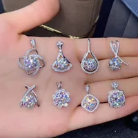Geometric Shiny High Carbon Diamond Copper Necklace Pendant Wholesale sku image 2