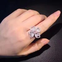 Fashion Copper Flower Diamond Gem Women'S main image 2