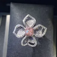 Fashion Copper Flower Diamond Gem Women'S main image 5