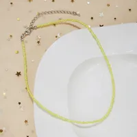 New Style Sweet Dopamine Small Rice-Shaped Beads Beaded Necklace Girly Style Rainbow Color Glass Beads Necklace Wholesale Women sku image 5