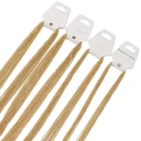10 Pièces/Paquet 500*1.5mm Acier Inoxydable 304 Plaqué Or 18K Plaqué Or Rose Couleur Unie Brillant Chaîne main image 1