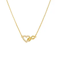 Infini Forme De Cœur Style IG Élégant Zircon Argent Sterling Pendentif De Gros main image 5