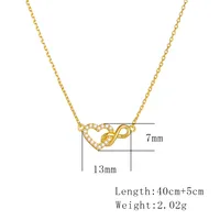 Infinidad Forma De Corazón Estilo IG Elegante Circón Plata Esterlina Collar Colgante Venta Al Por Mayor main image 10