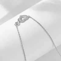 Infini Forme De Cœur Style IG Élégant Zircon Argent Sterling Pendentif De Gros main image 8
