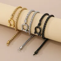 304 Stainless Steel Modern Style Simple Style Classic Style Geometric Bracelets Necklace main image 8