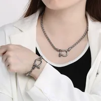 Acero Inoxidable 304 Estilo Moderno Estilo Simple Estilo Clásico Geométrico Pulsera Collar main image 2