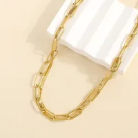 Wholesale Jewelry Solid Color Basic Modern Style Classic Style 304 Stainless Steel 18K Gold Plated Double Layer Necklaces Plating main image 4