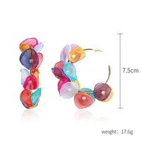 1 Pair Irregular Flower Ethnic Style Classic Style Artificial Crystal Drop Earrings sku image 18