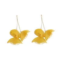 1 Pair Irregular Flower Ethnic Style Classic Style Artificial Crystal Drop Earrings sku image 7