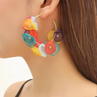 1 Pair Irregular Flower Ethnic Style Classic Style Artificial Crystal Drop Earrings main image 2