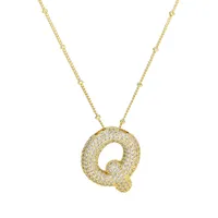 Joyería Al Por Mayor Letra Estilo Simple Acero Inoxidable 304 Collar Colgante sku image 9
