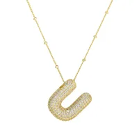 Joyería Al Por Mayor Letra Estilo Simple Acero Inoxidable 304 Collar Colgante sku image 26