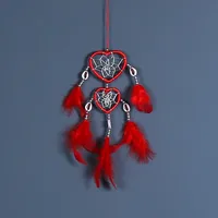 Romantic Heart Shape Feather Pendant Artificial Decorations sku image 7