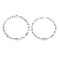 Lettre Décontractée Style Simple Acier Inoxydable 304 Bracelets En Masse main image 4