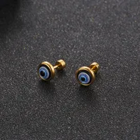 1 Piece Eye Simple Style 304 Stainless Steel Ear Studs sku image 4