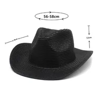 Unisexe Couleur Unie Grand Avant-Toit Rétro Chapeau De Paille main image 6