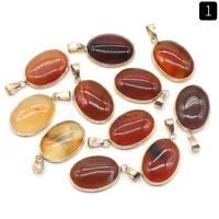 1 Piece Natural Stone Gem Pendant sku image 1