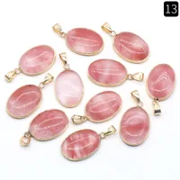 1 Piece Natural Stone Gem Pendant sku image 13