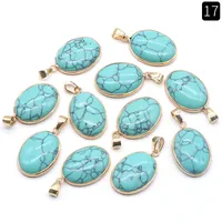 1 Piece Natural Stone Gem Pendant sku image 17