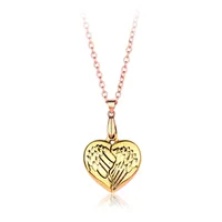 Cartoon Style Cute Sweet Zinc Alloy Heart Shape Wings Plating Kid'S Pendant Necklace main image 2