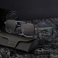 Retro Streetwear Color Block Pc Square Full Frame Men's Sunglasses main image 2