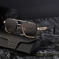Retro Streetwear Color Block Pc Square Full Frame Men's Sunglasses main image 7