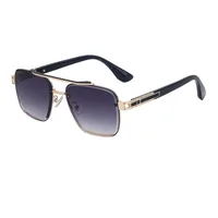 Retro Streetwear Color Block Pc Square Full Frame Men's Sunglasses sku image 1