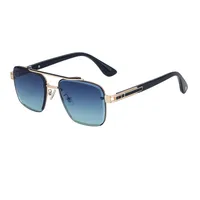 Retro Streetwear Color Block Pc Square Full Frame Men's Sunglasses sku image 1