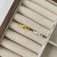 Estilo Simple Aleación Forma De Corazón Enchapado Mujeres Anillos Abiertos main image 3