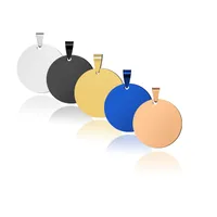 1 Piece 304 Stainless Steel Round Pendant main image 1
