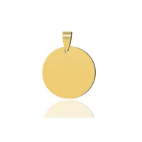 1 Piece 304 Stainless Steel Round Pendant sku image 1