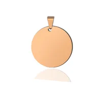 1 Piece 304 Stainless Steel Round Pendant sku image 16