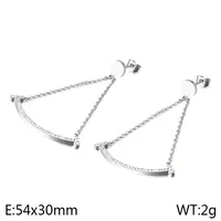 1 Pair Smile Face Simple Style 304 Stainless Steel 18K Gold Plated Rhinestones Inlay Drop Earrings main image 9