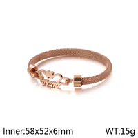 Lettre Style Simple Plaqué Or 18K Acier Inoxydable 304 Bracelet De Gros main image 10